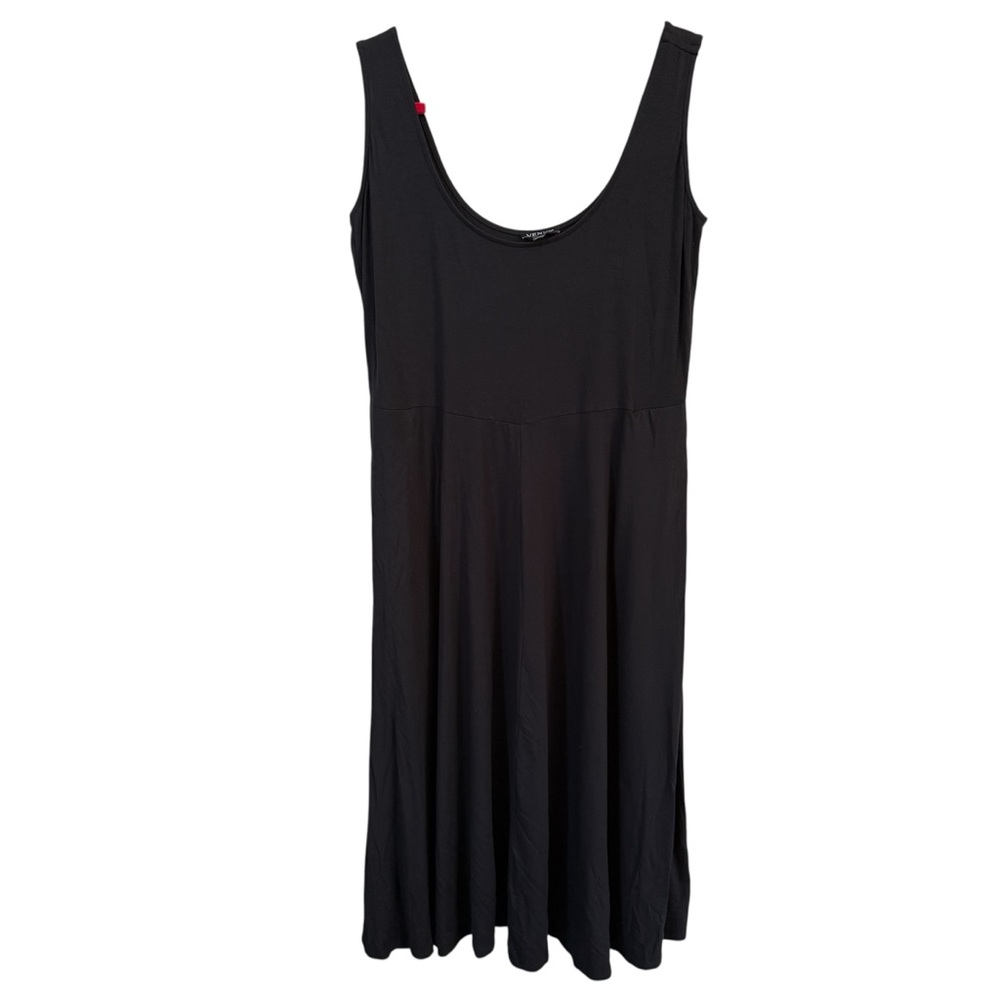 Venus‎ Black Sleeveless Midi Dress XL Women’s Scoop Neck Stretch Casual Resort